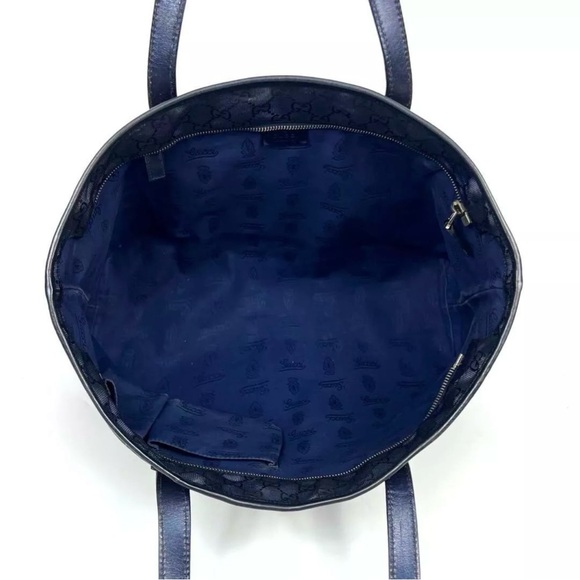 GUCCI GUCCISIMA GG Monogram Imprime Tote bag Shoulder Bag Purple Blue Large - Picture 3 of 8